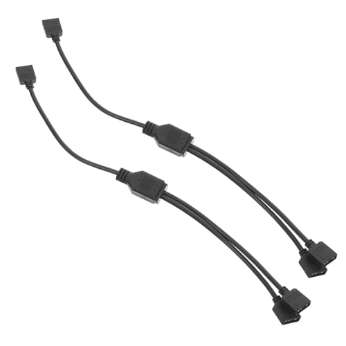 UKCOCO 2 Stück Motherboard-Synchron isator Verlängerungssplitter Systemsteckerverlängerungskabel argb-kabel Computerkomponentenverlängerungskabel RGB -Header Metall Black von UKCOCO