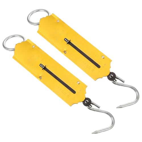 UKCOCO 2 Stück Tragbare Waage Haken Fischwaage Handwaage Analoge Gepäckwaage Angelwaage Hängewaage Gemüsewaage Industrielle Hängewaage Küchenwaage Eisen Gelb UKCOCO 2 Stück Tragbare Waage Haken Fischwaage Handwaage Analoge Gepäckwaage Angelwaage Hängewaage Gemüsewaage Industrielle Hängewaage Küchenwaage Eisen Gelb von UKCOCO