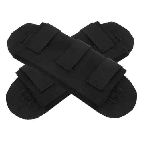 UKCOCO 2 Stück druckentlastende Schulterpolster Schultergurtblock Schultergurtkissen sportliche Schulterpolster Schultergurtpolster für Taschen Rucksackgurtpolster Segeltuch Schwarz von UKCOCO