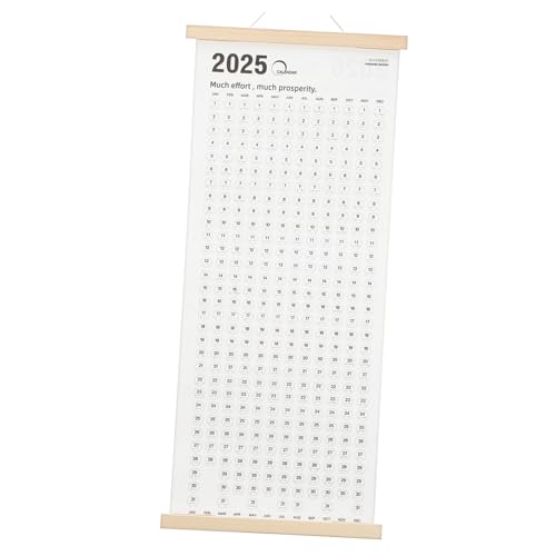 UKCOCO 2025 Kalender Jahresplaner Wandbehang Zeitplan Hängeplaner Weiß Kupfer Blatt von UKCOCO