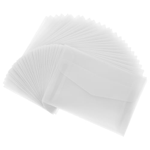 UKCOCO 25 Stück Pergamin-umschläge, Transparente Pergamin-mini-tickethalter, Hochzeitsgastgeschenk, Taschentuch-umschlaghalter Für Kratzstempel, Rubbelticket, von UKCOCO