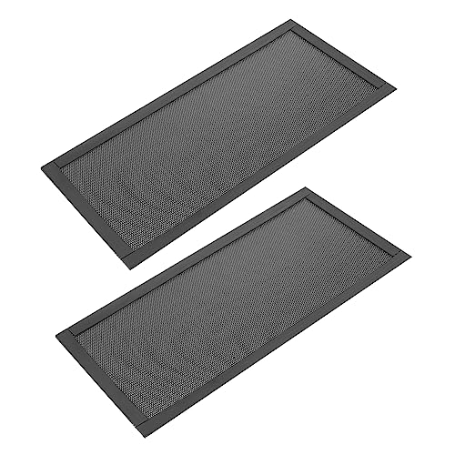 UKCOCO 2St Lüfter-Staubfilter Luft Magnetstreifen Lüftergehäuse Lüftergitter Auspuff blinken Planke Easy putz Magnetische Staubfilter Fan-Computer-Mesh Lüfternetz Computer-Fan PVC Black von UKCOCO