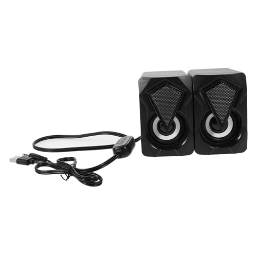 UKCOCO 2Stücke Gaming Lautsprecher mit RGB Beleuchtung Externer Multimedia Desktop Lautsprecher für PC Laptop Notebook Leistungsstarker Sound Einfacher von UKCOCO