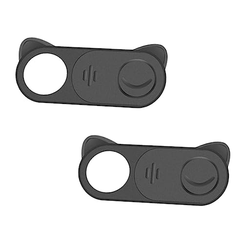 UKCOCO 2st Kameraabdeckung Schutz Stand Bildschirm Webcam-Abdeckung Tablette Laptop-Webcam Webcam-Laptop Abdecken Usw Aufkleber Luft Netz Geschirr Pro Ultraflaches Notebook Clip Abs Black von UKCOCO