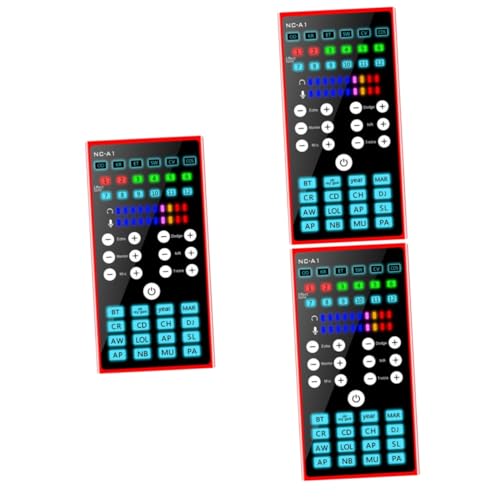UKCOCO 3 STK a1 Handy soundkarte Tonwechsler Externe Soundkarten Voice-Changer-Effekte Werkzeug Audiomischer tragbarer Sprachwechsler Universal- Stimmwechsler Prätendent Metall rot von UKCOCO