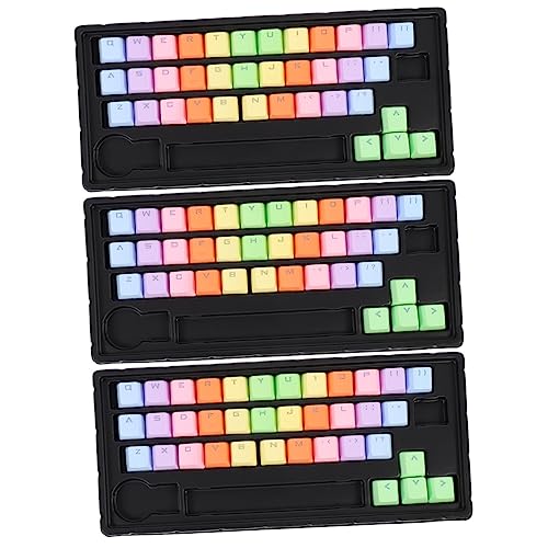 UKCOCO 3 Sätze Tastenkappe Tastatur-dekor Pudding Keycaps Keyset Ornament-sets Farbige Tastatur Computertastaturen Beleuchtete Tastatur Computer Tastatur Schmücken Fortschrittlich von UKCOCO