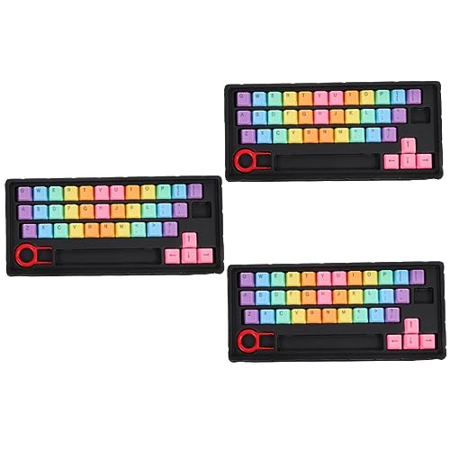 UKCOCO 3 Sätze Tastenkappe Tastaturschutz Farbige Tastatur Beleuchtete Tastatur Computertastaturen Tastaturzubehör Pudding Keycaps Keyset Computer Tastatur Abs Netzteil von UKCOCO