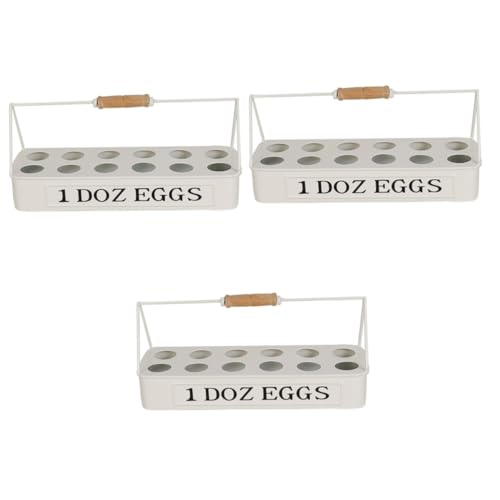UKCOCO 3 Tragbare Eierablage eiertablett egg tray Hühnereierhalter Eieraufbewahrungskorb kühlschrank organizer Kühlschrank-Eierhalter Eierbehälter Korb zum Fixieren von Eiern Lagerung von UKCOCO