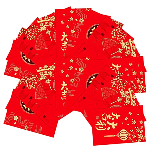 UKCOCO 36Stücke Traditionelle Chinesische Neujahrs Rote Umschläge Hochwertige Pakete für Wohlstand im Frühlingsfest Stil für von UKCOCO
