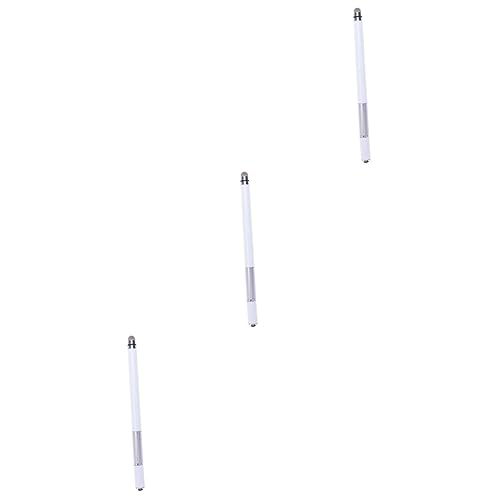 UKCOCO 3St 2 in 1 Telefonstift Touchscreen-Stift CD Flapper-Accessoires für Frauen Eingabestift Bildschirmstifte kapazitiver Stift Berührungsempfindlicher Bildschirm Siebdruck Weiß von UKCOCO
