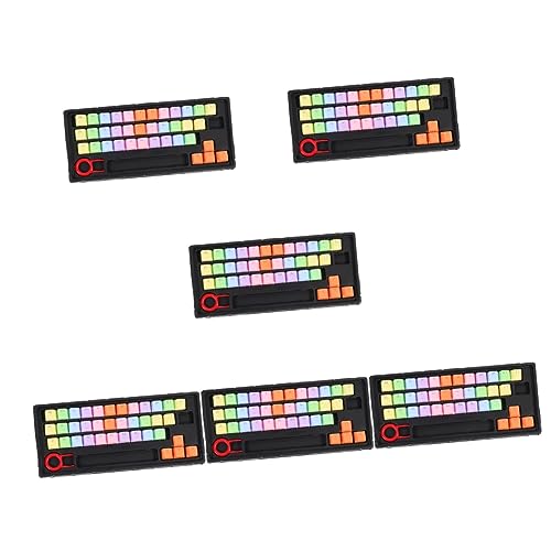 UKCOCO 6 Sätze Tastenkappe Tastatur-dekor Heim Farbige Tastatur Pudding Keycaps Keyset Ornament-sets Beleuchtete Tastatur Computertastaturen Tastatur Wechseln Netzteil Pbt Scheinen von UKCOCO