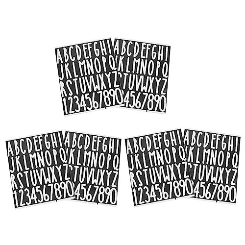 UKCOCO 6Blätter Selbstklebende Buchstabenaufkleber für Briefkasten Vinyl Aufkleber und Langlebig für DIY Dekorationen und Adressbeschriftungen Alphabetische von UKCOCO