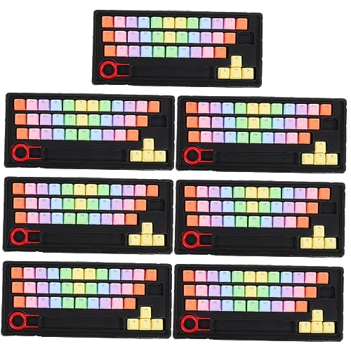 UKCOCO 7 Sätze Tastenkappe Tastatur Wechseln Pudding Keycaps Keyset Farbige Tastatur Tastatur-dekor Computertastaturen Bunte Tastatur Ornament-sets Sortiert Pbt Fortschrittlich von UKCOCO