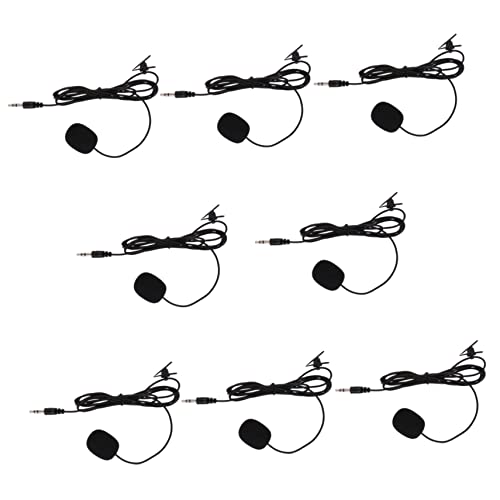 UKCOCO 8Stücke Clip Mikrofone für Telefon Hochwertige PVC Lavalier Mikrofone für Streaming Videoaufzeichnung Online Meetings Konferenzen und Mehr Kompakt Langlebig von UKCOCO