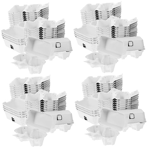 UKCOCO 96 Stück Leere Eierkartons Hühnereierkartons Eierträger Wiederverwendbarer Eierhalter Kühlschrank Eier-Organizer Wachteleierkarton Palette Eieraufbewahrungsbehälter von UKCOCO