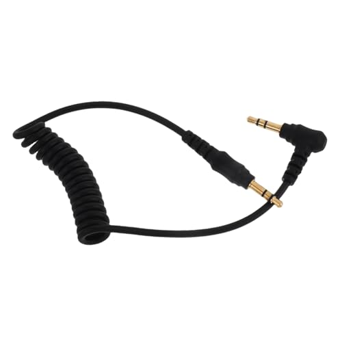 UKCOCO Audio Adapterkabel Kopfhörer Headset Kopfhörer Verlängerungskabel Mikrofonkabel Kopfhörer Verlängerungskabel Spiral Stereokabel Audio Hilfskabel Feder Aux Kabel Schwarze von UKCOCO