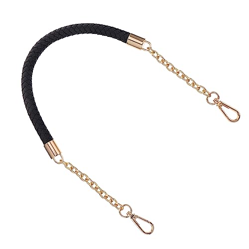 UKCOCO Leder Schultergurt für Handtaschen Verstellbarer Bag Strap mit Metallkette Modischer Umhängetaschen Ersatzriemen für Verschiedene Taschenstile von UKCOCO