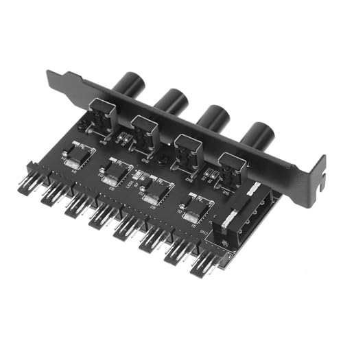 UKCOCO Lüftersteuerung PC Hub Einstellbarer Lüfteradapter für Computer mit Verbesserter Kühlleistung Präzise Steuerung für Ruhigen Betrieb Gleichzeitiger von UKCOCO