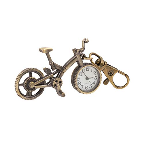 UKCOCO Modeuhr Kreative fahrradförmige Taschenuhr Retro Hängende Uhr Delicate Craft Hanging Anhänger mit Schlüsselanhänger von UKCOCO