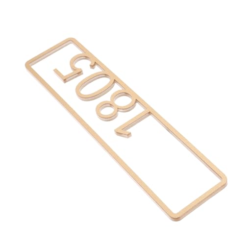UKCOCO Nummernschild Wandtürnummer Hausadressenschilder Adressnummern Für Modern Vinyl Bronze Personalisierte Hausnummern Schild Mit Türnummer Groß Name Golden Acryl von UKCOCO