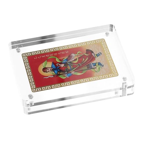 UKCOCO Ornamente von General Wu Sui Feng-Shui- chinesische Tempelkarte chinesische Schutzkarte Chinesische Tai-Sui-Karte Acryl rot von UKCOCO