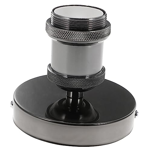 UKCOCO Retro -Glühbirnenbasis Deckenleuchte für Glühbirnen lampenfassung vintage retro lampenfassung Deckenlampensockel Licht Steckdose Rostfreier Stahl Black von UKCOCO