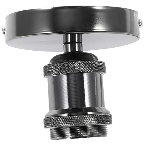 UKCOCO Retro -glühbirnenbasis Halter Adapter Für Glühbirnen Deckenleuchte Glühbirne Stecker Leichte Basis Sockel Der Glühbirne Lampenbausätze Zum Selbermachen Black Rostfreier Stahl von UKCOCO