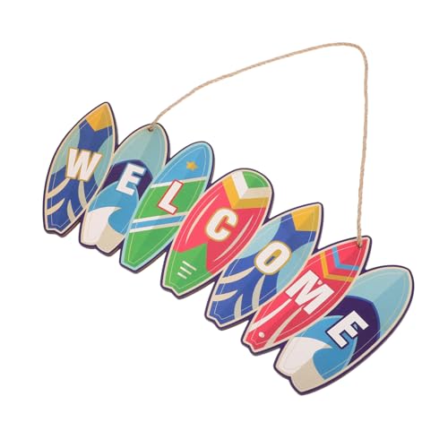 UKCOCO Surfboard Wanddeko aus Holz Hängendes Schild mit Strandmotiven Langlebig und Einfach zu Installieren für Sommerthemenpartys und Tür oder Wanddekoration UKCOCO Surfboard Wanddeko aus Holz Hängendes Schild mit Strandmotiven Langlebig und Einfach zu Installieren für Sommerthemenpartys und Tür oder Wanddekoration von UKCOCO