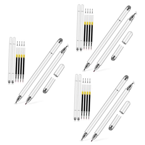 UKCOCO 12 Sets 3-in-1-eingabestifte Für Touchscreens Schreibfaserscheiben Silikon Gewöhnliche Spitzen Hochpräziser Stift Universelle Eingabestifte Für Kapazitive Geräte UKCOCO 12 Sets 3-in-1-eingabestifte Für Touchscreens Schreibfaserscheiben Silikon Gewöhnliche Spitzen Hochpräziser Stift Universelle Eingabestifte Für Kapazitive Geräte von UKCOCO