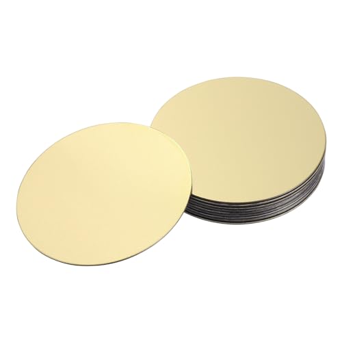 UKCOCO Telefonständer 10 Stücke Kleber Metallplatte Montage Kits Aufkleber Magnetische Patch Magnetische Auto Fahrzeughalterung (Golden/Dia: 4 cm) von UKCOCO