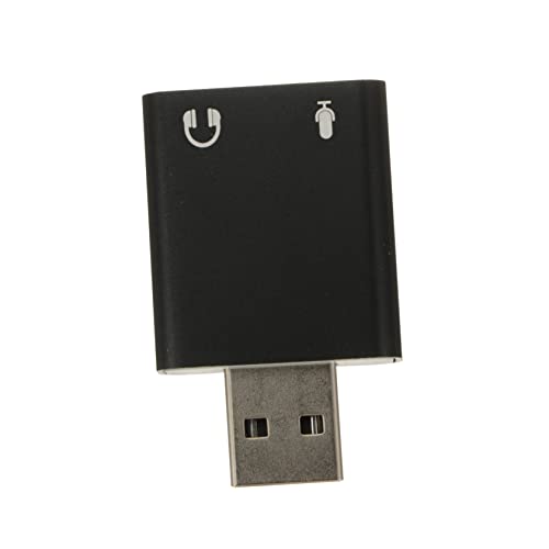 UKCOCO USB Externe Soundkarte USB-soundadapter Computeradapter Für Laptops Klinken-Audio-Adapter Klang Externes USB-Audio 3D Soundkarte Aluminiumlegierung Spender Fenster Dreidimensional von UKCOCO