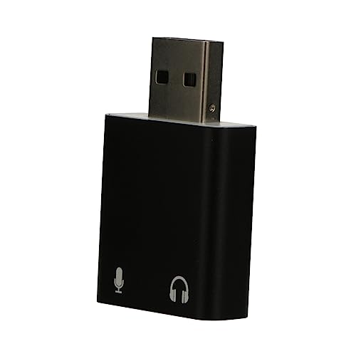 UKCOCO USB Externe soundkarte Externe USB Sound Karten Kopfhöreradapter Ton Mini USB-Soundadapter Externe USB-Soundkarten externer Stereo-Sound-Adapter Aluminium Audio-Soundkarte 3D von UKCOCO