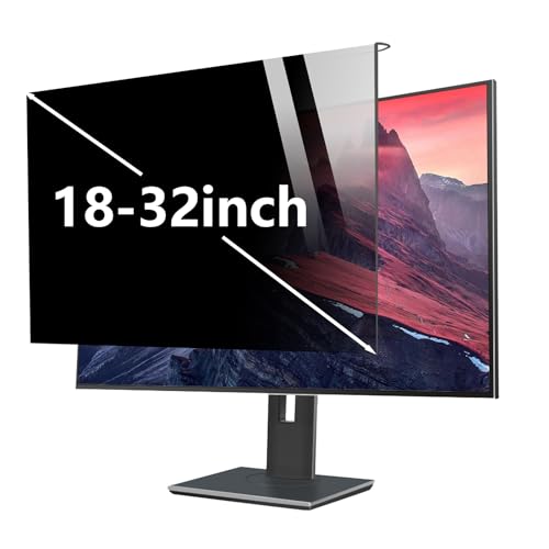 UKDUANWEI 18-32 Zoll Computer Privatsphäre Bildschirm, Hanging Typ Ye Protection Anti Spy Screen Protector Film für Widescreen Desktop Monitor (32in 730x440mm) von UKDUANWEI