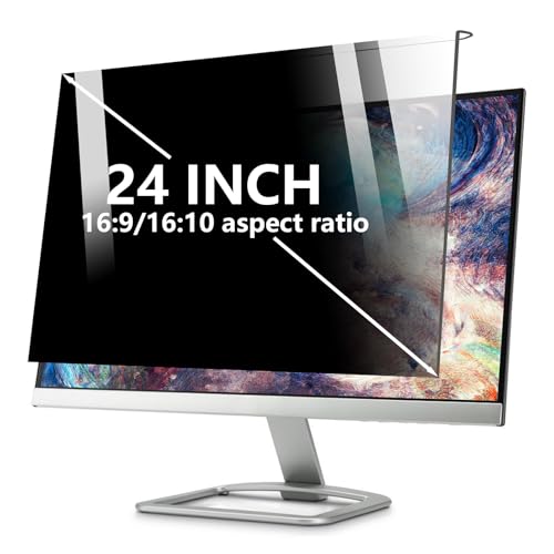 UKDUANWEI 24-Zoll-Hänge-Computer-Datenschutzfilter, blaues Licht reduzierender Bildschirmschutzfilm, Acryl-Anti-Fingerabdruck-Schild (24in(547 * 320mm)) von UKDUANWEI