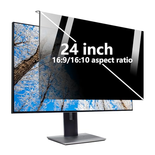 UKDUANWEI 24 Zoll Hanging Blue Light Privacy Filter, Acrylcomputer -Monitor -Bildschirmschutz für Schutzinformationen (24in(540 * 340mm)) von UKDUANWEI