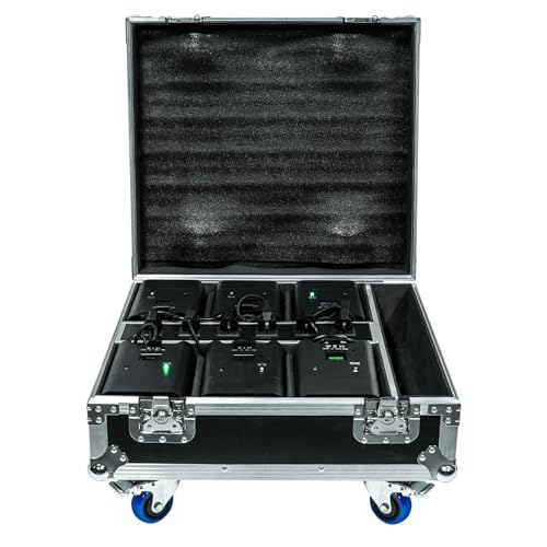 UKing 108W akku led par mit Flightcase Transportkoffer, wiederaufladbarer RGBWA+UV LED par strahler Scheinwerfer steuerung door Fernbedienung/APP/DMX DJ Bühnenlicht für Disco Party Hochzeiten von UKing