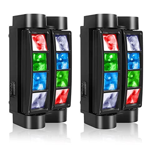 UKing 2pcs Moving Head LED Discolicht 8 x 10W RGBW Beams LED Lichttechnik DMX 512 Sound Aktiviert für DJ Partylicht Lichteffekte Bühnenbeleuchtung Hausparty von UKing