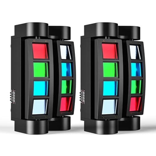 UKing 2pcs Moving Head LED Discolicht 8 x 10W RGBW Beams LED Lichttechnik DMX 512 Sound Aktiviert für DJ Partylicht Lichteffekte Bühnenbeleuchtung Hausparty von U`King