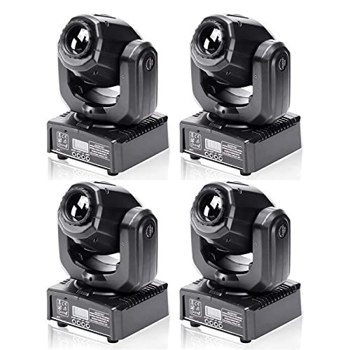 UKing 4pcs Moving Head LED Discolicht Partylicht DMX 512 RGBW Lichteffekte 8 Gobo 8 Farben 9/11 Kanäle für DJ Partybeleuchtung Licht von U`King