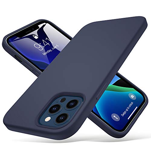 ULAK Flüssiges Silikon Hülle Kompatibel mit iPhone 12 Pro Max, Liquid Silikonhülle 3 in 1 Dünne Schutzhülle Bumper Handyhülle Stoßfest Phone Case für iPhone 12 Pro Max 6,7 Zoll - Blau von ULAK