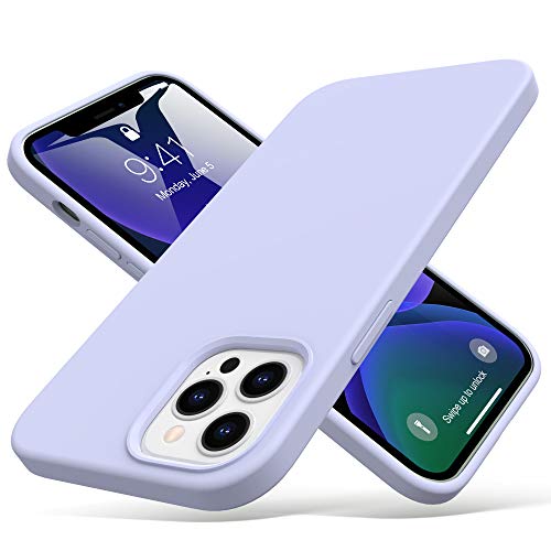 ULAK Flüssiges Silikon Hülle Kompatibel mit iPhone 12 Pro Max, Liquid Silikonhülle 3 in 1 Dünne Schutzhülle Bumper Handyhülle Stoßfest Phone Case für iPhone 12 Pro Max 6,7 Zoll - Lila von ULAK