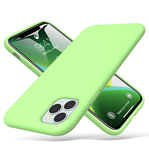 ULAK Flüssiges Silikon Hülle kompatibel mit iPhone 11 Pro Max, 11promax Liquid Silikonhülle 3 in 1 Dünne Schutzhülle Bumper Handyhülle Stoßfest Phone Case für iPhone 11 Pro Max 6,5 Zoll - Grün von ULAK