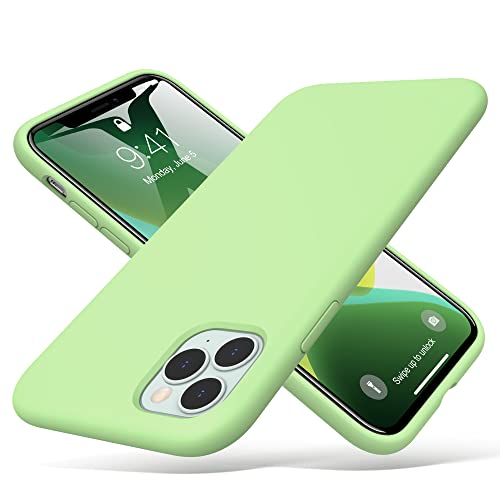 ULAK Flüssiges Silikon Hülle kompatibel mit iPhone 11 Pro Max, 11promax Liquid Silikonhülle 3 in 1 Dünne Schutzhülle Bumper Handyhülle Stoßfest Phone Case für iPhone 11 Pro Max 6,5 Zoll - Grün von ULAK