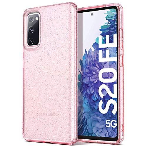 ULAK Galaxy S20 FE 5G Hülle Glitzer, Galaxy S20FE Durchsichtige Schutzhülle Hard TPU Bumper Handyhülle Stoßfest Phone Case für Samsung Galaxy S20 FE 5G 6,5 Zoll - Rosa ULAK Galaxy S20 FE 5G Hülle Glitzer, Galaxy S20FE Durchsichtige Schutzhülle Hard TPU Bumper Handyhülle Stoßfest Phone Case für Samsung Galaxy S20 FE 5G 6,5 Zoll - Rosa von ULAK