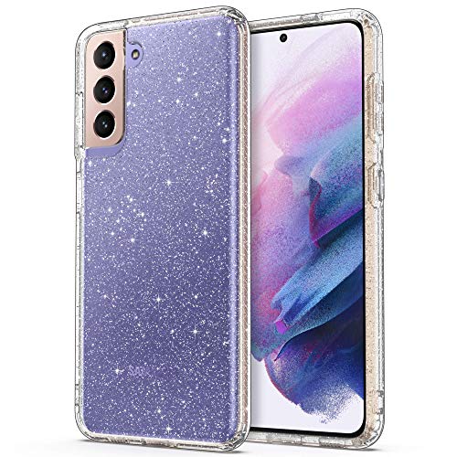 ULAK Glitzer Hülle kompatibel mit Galaxy S21, Durchsichtige Schutzhülle Hard TPU Bumper Handyhülle Stoßfest Phone Case für Samsung Galaxy S21 5G 6,2 Zoll - Glitzer Durchsichtige ULAK Glitzer Hülle kompatibel mit Galaxy S21, Durchsichtige Schutzhülle Hard TPU Bumper Handyhülle Stoßfest Phone Case für Samsung Galaxy S21 5G 6,2 Zoll - Glitzer Durchsichtige von ULAK