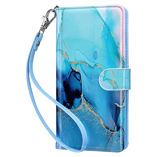 ULAK Handyhülle für Samsung Galaxy S20 FE Hülle Premium Leder Schutzhülle Tasche Flip Case Standfunktion Kartenfach Klapphülle mit Stoßfest Magnetisch Cover für Samsung S20 FE 6,5 Zoll - Marmor von ULAK