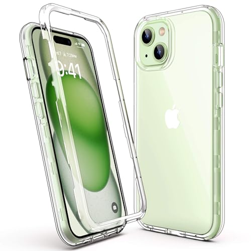 ULAK Handyhülle für iPhone 15 Hülle Glitzer Durchsichtig Schutzhülle TPU Bumper Transparent Stoßfest Case Cover für iPhone 15 6,1 Zoll - Durchsichtig von ULAK