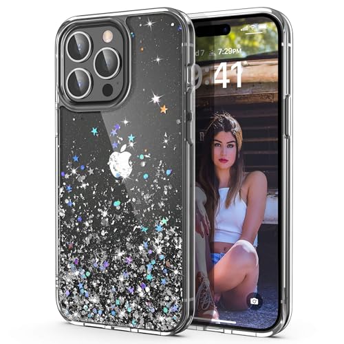 ULAK Hülle für iPhone 15 Pro Max, Sparkle Sterne Glitter TPU Stoßfest Handyhülle Durchsichtig Bling Schutzhülle Phone Case Cover für iPhone 15 Pro Max 6,7 Zoll - Silber Glitzer ULAK Hülle für iPhone 15 Pro Max, Sparkle Sterne Glitter TPU Stoßfest Handyhülle Durchsichtig Bling Schutzhülle Phone Case Cover für iPhone 15 Pro Max 6,7 Zoll - Silber Glitzer von ULAK