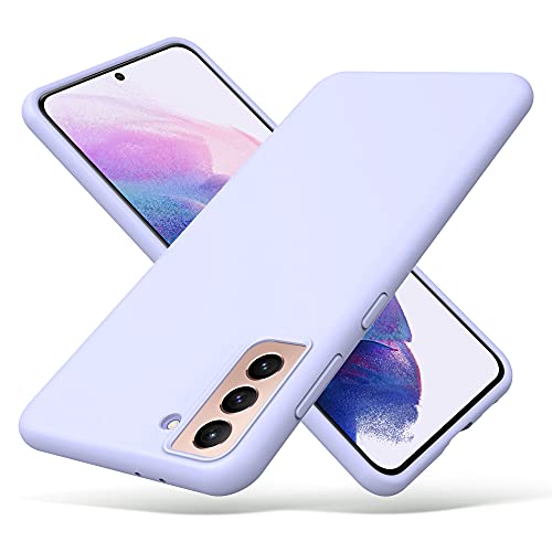 ULAK Liquid Silikon Hülle für Samsung S21 Plus Silikonhülle 3 in 1 Dünne Schutzhülle Bumper Handyhülle Stoßfest Phone Case für Samsung Galaxy S21 Plus 6,7 Zoll - Lila von ULAK