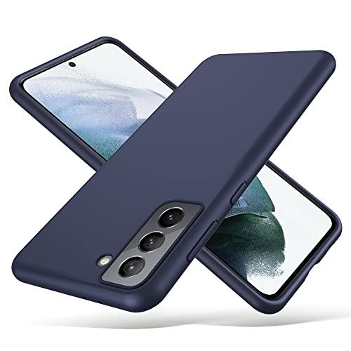 ULAK Liquid Silikon Hülle kompatibel mit Samsung S21, Silikonhülle 3 in 1 Dünne Schutzhülle Bumper Handyhülle Stoßfest Phone Case für Samsung Galaxy S21 6,2 Zoll - Blau von ULAK